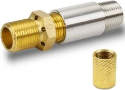 1/2'' Gas Solid Brass Air Mixer Valve 150K BTU Fits Outdoor, Vented And Liquid Propane Fire Pits, Fireplaces
