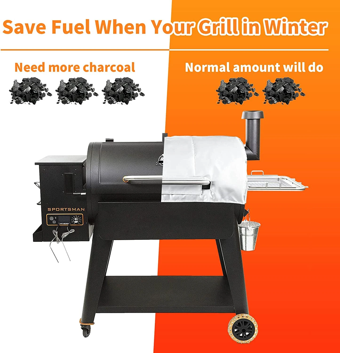 Thermal Insulated Blanket Winter Cover Fits Pit Boss Navigator, Pro Series PB1150, Sportman 1100 And Pro Series 1600 Series Pellet Smoker BBQ Grills 6 Thermal Insulated Blanket Winter Cover Fits Pit Boss Navigator, Pro Series PB1150, Sportman 1100 And Pro Series 1600 Series Pellet Smoker BBQ Grills - Image 4