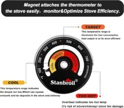Magnetic Wood Stove Pipe Thermometer, Temperature Meter For Flue Pipe Wood Log Chimney Pipe -Cheap Grill Store 71oFqcBuwIS. AC SL1500