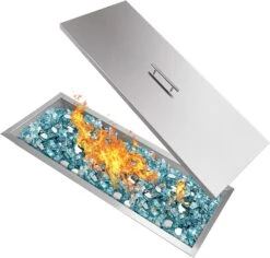 33" X 13" Rectangular Fire Pit Burner Pan Lid Cover Fits 30 X 10 Inch Drop-in Fire Pit Burner Pan -Cheap Grill Store 71ocGfW3SLL. AC SL1500