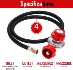 4 Feet High Hose Regulator, 3/8'' Female Flare, Up To 120,000 BTU/h, QCC-1/Type 1 13 4 Feet High Hose Regulator, 3/8'' Female Flare, Up To 120,000 BTU/h, QCC-1/Type 1 -Cheap Grill Store 71pfW4oBetS. AC SL1500