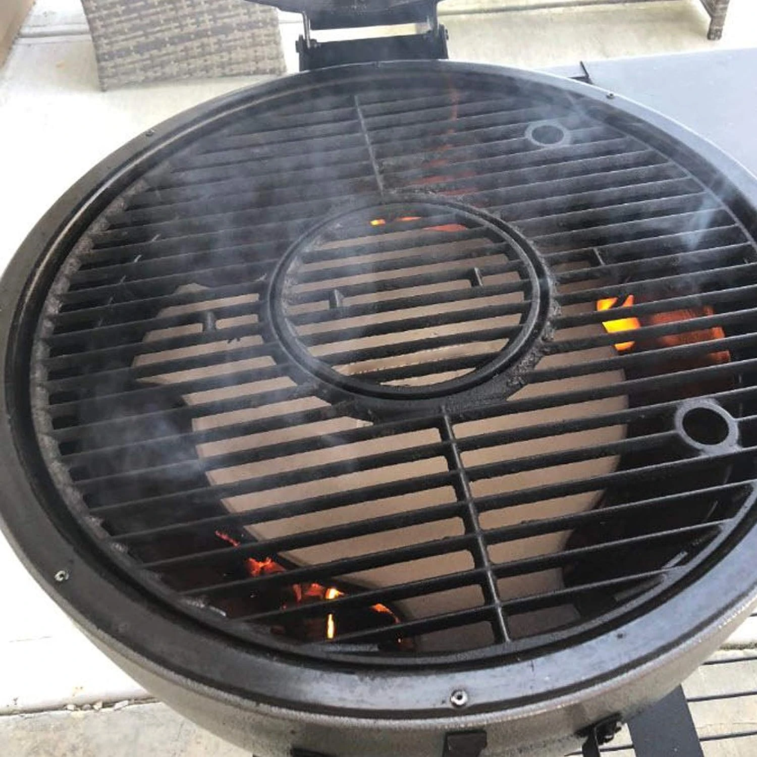 Heat Deflector Ceramic Pizza Stone Fits For Char-Griller Kamado Egg Grills, Fits 6211 The AKORN Jr. Smokin' Stone 7 Heat Deflector Ceramic Pizza Stone Fits For Char-Griller Kamado Egg Grills, Fits 6211 The AKORN Jr. Smokin' Stone - Image 5