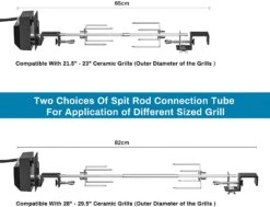 Rotisserie Kit With Rotisery Motor Fits Large Big Green Eye, Kamado Joe Big Joe, Pit Boss Etc Kamado Grills -Cheap Grill Store 71r3XuDE ML. AC SL1500