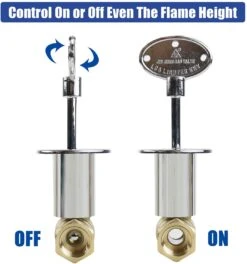 1/2'' 90K BTUStraight Quarter-Turn Shut-Off Valve Kit For NG LP Gas Fire Pits With Polished Chrome FLANGE, 3'' Key And 3/8 Male Flare X 1/2 12 1/2'' 90K BTUStraight Quarter-Turn Shut-Off Valve Kit For NG LP Gas Fire Pits With Polished Chrome FLANGE, 3'' Key And 3/8 Male Flare X 1/2 -Cheap Grill Store 71r41oW7psL. AC SL1500