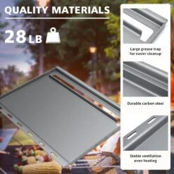 Full Size Griddle For Weber Genesis 300 Series E310, E320, E330, S310, S320, S330 (2007-2016), Carbon Steel Griddle Insert With Handle -Cheap Grill Store 71s2qgHS5rL. AC SL1500 b1a225ad 0249 4a5e 8c55 6166bd84fa68