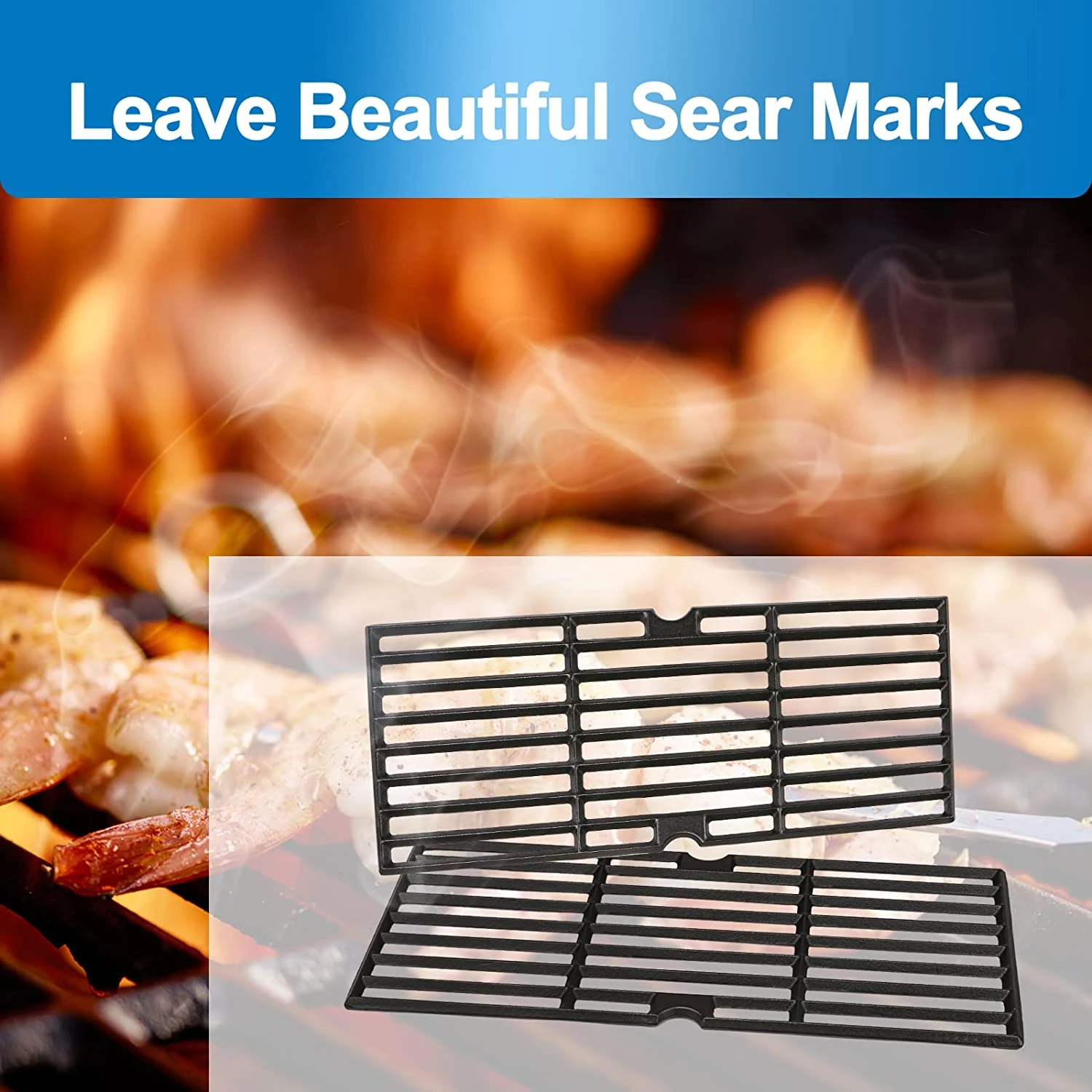 Cooking Grates Fit For Oklahoma Joe's Longhorn 12201767, 14201767, 16202046 Charcoal Gas Comb Smokers Grills 4 Cooking Grates Fit For Oklahoma Joe's Longhorn 12201767, 14201767, 16202046 Charcoal Gas Comb Smokers Grills - Image 2