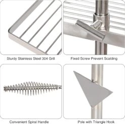 Portable Swivel Campfire Grill Grate Lightweight Stainless Steel Grill Grate Over Fire Pit With Carrying Bag For Outdoor Camping BBQ -Cheap Grill Store 71tMAXJOXfL. AC SL1500