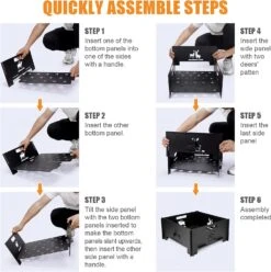 15.8 Inch Collapsible Wood Burning Fire Pit Fire Ring Outdoor Indoor Accessories For Backyard Patio Bonfire, BBQ Camping Travel Or Picnic 12 15.8 Inch Collapsible Wood Burning Fire Pit Fire Ring Outdoor Indoor Accessories For Backyard Patio Bonfire, BBQ Camping Travel Or Picnic -Cheap Grill Store 71tRcVcu vL. AC SL1500