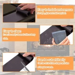 Black 36 X 4'' 2Pcs Magnetic Fireplace Draft Stopper Vent Covers, Screen Insulation Blocker For Winter Indoor Prevent Cold Air And Heat Loss -Cheap Grill Store 71uIGEJxQdL. AC SL1500