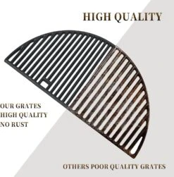 Half Moon Cast Iron Grill Grate Fits Kamado Joe Big Joe 24 Inch, Weber Summit Kamado E6/S6 Charcoal Grills, BGE, Etc -Cheap Grill Store 71v0RQ5YAkL. AC SL1500
