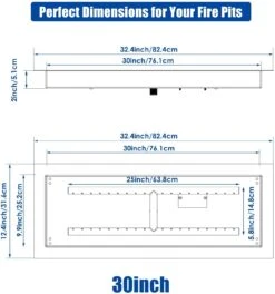 30'' X 10'' Stainless Steel Drop-in Insert Gas Fire Pit H-Shaped Burner Pan With Spark Ignition Hose Kit For Fire Pits And Fireplaces -Cheap Grill Store 71vzsp49T9L. AC SL1500
