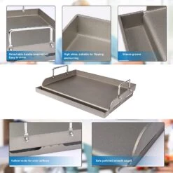 Fry Griddle Flat Top Plate 17" X13” Cooking Griddle Pan Fits Weber Nexgrill Charbroil Kenmore Etc Gas Stove/Gas Fits Charcoal Electric Grills -Cheap Grill Store 71weZkXdcXL. AC SL1500