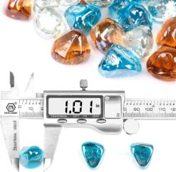 1'' High Luster Reflective Tempered White Blue Amber Fire Glass Diamonds Rock For Fire Pit, Fireplace, 10 LBS Kit 13 1'' High Luster Reflective Tempered White Blue Amber Fire Glass Diamonds Rock For Fire Pit, Fireplace, 10 LBS Kit -Cheap Grill Store 71xE3v0ICIL. AC SL1500