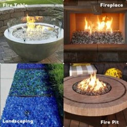 10 Pounds 1/2 Inch Aqua Blue Tempered Fire Glass Rocks For Fire Pit For Gas Fireplace, Safe For Outdoors And Indoors Decoration -Cheap Grill Store 71xFJ8Z6WpL. AC SL1000
