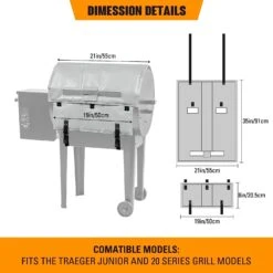 Thermal Insulation Blanket For Traeger Tailgater/Bronson/Junior 20 Series Wood Pellet Smoker Grills, Fits BAC575, BAC346 -Cheap Grill Store 71zULaevqfL. AC SL1500