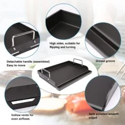 Universal Griddle Flat Top Plate 17" X13” Nonstick Coating Cooking Griddle Pan Fits Weber, Nexgrill, Charbroil, Kenmore Etc Stove/Gas/Charcoal Grills -Cheap Grill Store 71z 4aePTvL. AC SL1500