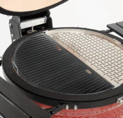 Half Moon Cast Iron Griddle For X Large Big Green Egg (XL) Kamado Grill, Reversible Gridde 24" -Cheap Grill Store 7438 1