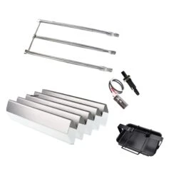 Repair Kit For Weber Spirit Side Knobs E-310, E-320 (2007 - 2012), Spirit 700 And Weber 900 3 Burner Grills, Grill Burner+ Flavor Bar+Ignitor+Drip Pan