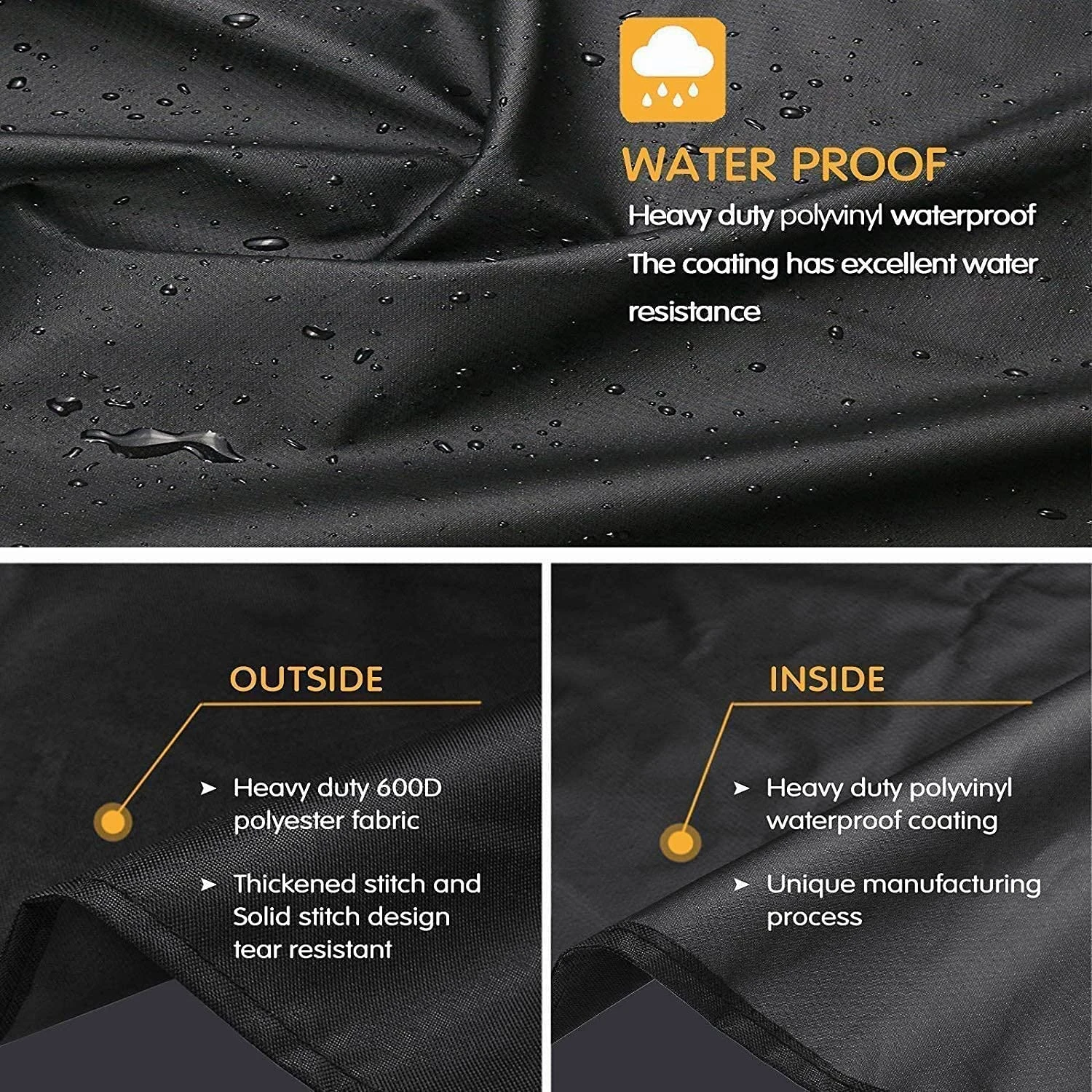 Premium Grill Cover 39 W X 25 D X 46 H Inch For Napoleon Triumph 3 Burner Gas Grills 9 Premium Grill Cover 39 W X 25 D X 46 H Inch For Napoleon Triumph 3 Burner Gas Grills - Image 7