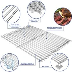 17.3'' Grill Grates 7639 For Weber Genesis Silver B, Silver C, SUS 304 Stainless Steel Grill Replacement Parts -Cheap Grill Store 7 aacd9edb 7628 46e0 9167 caa6679158ba