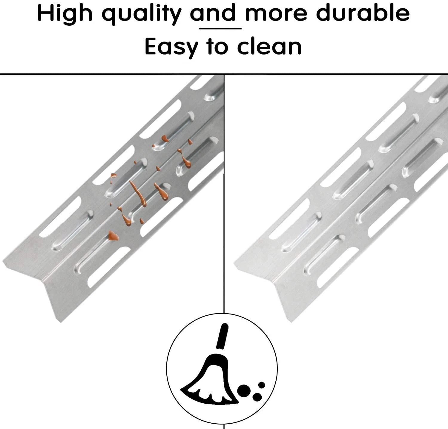 5Pcs Heat Tent Plates Shields Flame Tamer Burner Cover Kit For Master Forge B10LG25 Gas Grill 6 5Pcs Heat Tent Plates Shields Flame Tamer Burner Cover Kit For Master Forge B10LG25 Gas Grill - Image 4