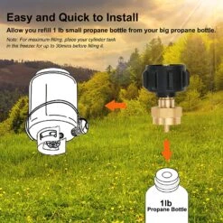 Propane Refill Adapter Fill From 1lb To 20lb, LP Gas Cylinder Tank Coupler Fits QCC1 / Type1 Propane Tank And 1 Lb Throwaway Disposable Cylinder -Cheap Grill Store 81 0Ye7FXYL. AC SL1500