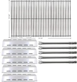 Repair Kit For Ducane 30400042, 30557401, 30557501, 30558401 Gas Grills, Burner Tube, Heat Plates Tent Sheild, Cooking Grid Grates