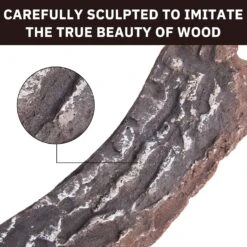 10Pcs Small Fake Wood Logs Ceramic FireLogs And Fiber Pine Cones For Propane Fire Pits Or Gas Fireplaces With 10 Oz. Rock Wool Glowing Embers -Cheap Grill Store 813Yx9 SYzL. AC SL1500