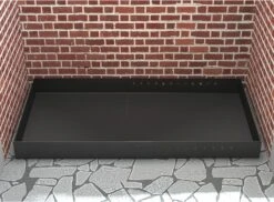 Adjustable Rectangle Fireplace Inserts Tray Expandable Ash Pan For Ash Collection Galvanized Steel Ember Holder With Nuts And Bolts