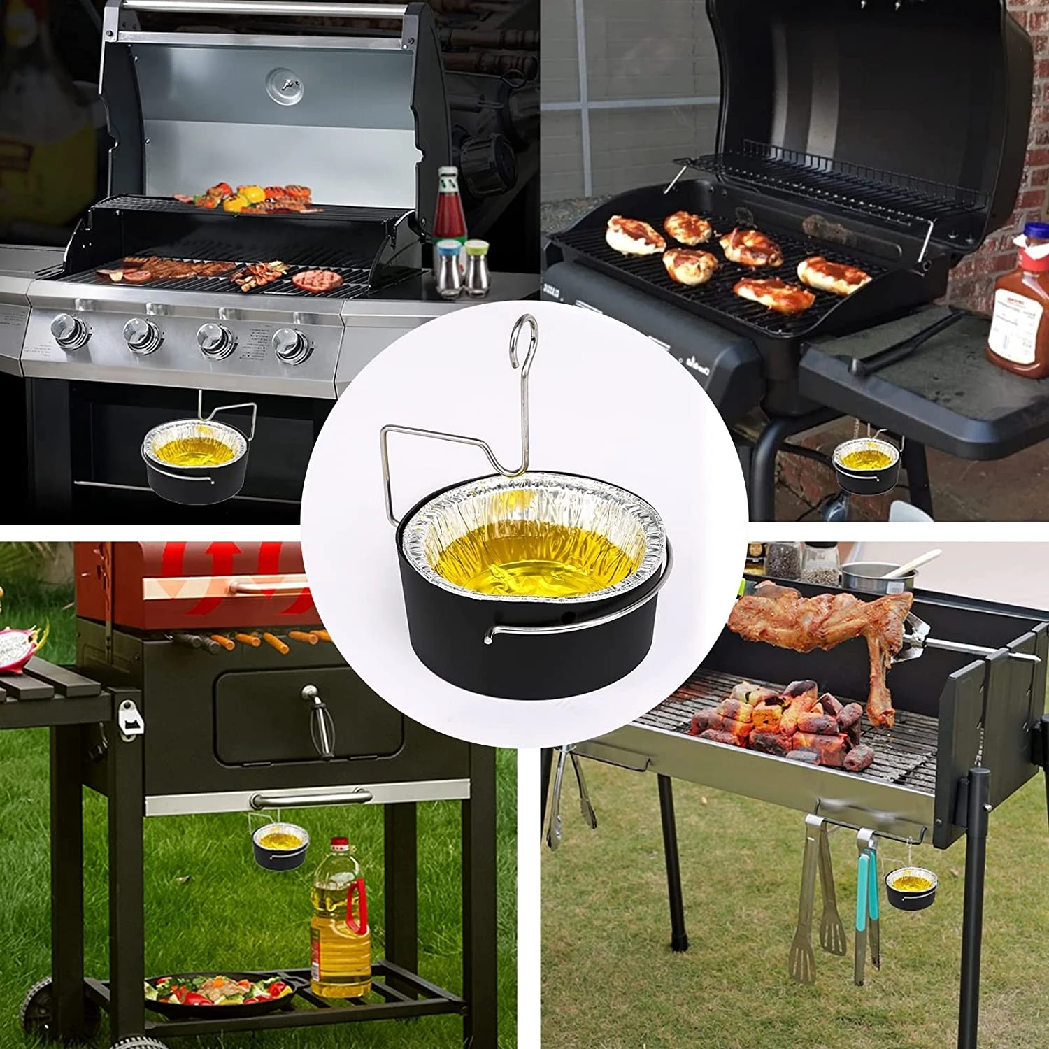 Drip Pan Grease Cup Catch Pan Liners Kit Fits Char-Broil 4 Burner Gas Grills 11 Drip Pan Grease Cup Catch Pan Liners Kit Fits Char-Broil 4 Burner Gas Grills - Image 9