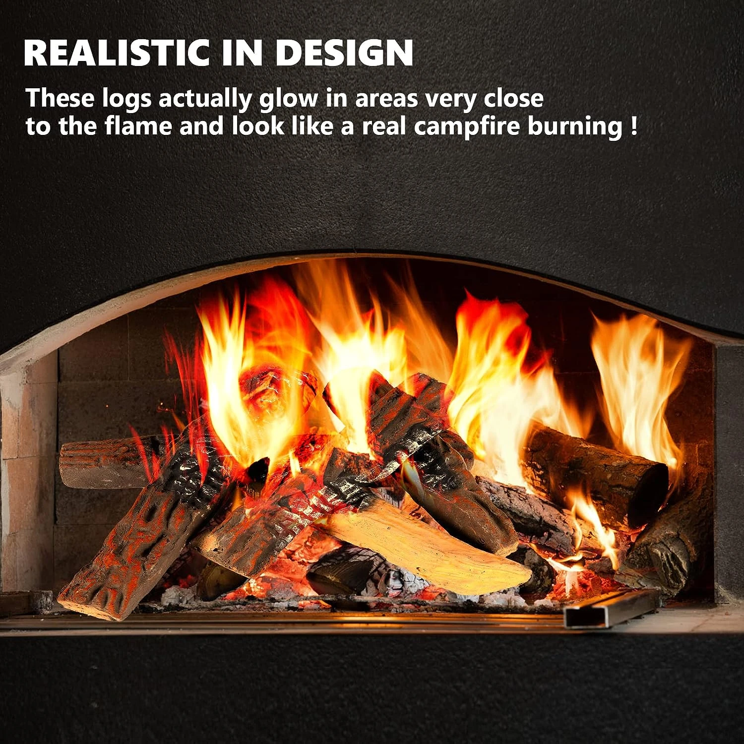 5Pcs Ceramic Wood Fake FireLogs For Indoor Gas Inserts, Ventless & Vented, Propane, Gel, Ethanol, Electric Or Outdoor Fireplaces & Fire Pits 8 5Pcs Ceramic Wood Fake FireLogs For Indoor Gas Inserts, Ventless & Vented, Propane, Gel, Ethanol, Electric Or Outdoor Fireplaces & Fire Pits - Image 6