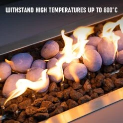 24pcs Blue Light Weight Ceramic Fiber Pebble Stones For Indoor, Gas Inserts, Ventless, Vent Free, Electric, Outdoor Fireplaces And Fire Pits -Cheap Grill Store 818QzcpcybL. AC SL1500