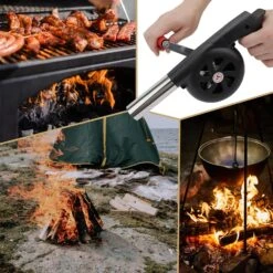 Hand Crank BBQ Fan, Portable Barbeque Air Blower With Manual Handle Speed Control And Metal Fan Blade For Outdoor BBQ Fire Bellow, Camping & Picnic -Cheap Grill Store 818d5P8h1XL. AC SL1500