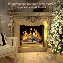6 Pcs Gas Fireplace Ceramic Wood Log Set For Vent Free Propane, Gel, Ethanol, Electric Fireplaces Fire Pits -Cheap Grill Store 81AASETDxBL. AC SL1500