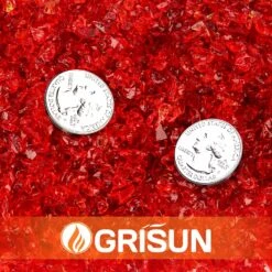 2 Lbs Jar 3-6mm Red Crushed Fire Pit Glass Glitter Glass Pebbles Gravel Stone For Crafts Resin Art, Garden Decoration, Fireplace -Cheap Grill Store 81AN3zgo00L. AC SL1500