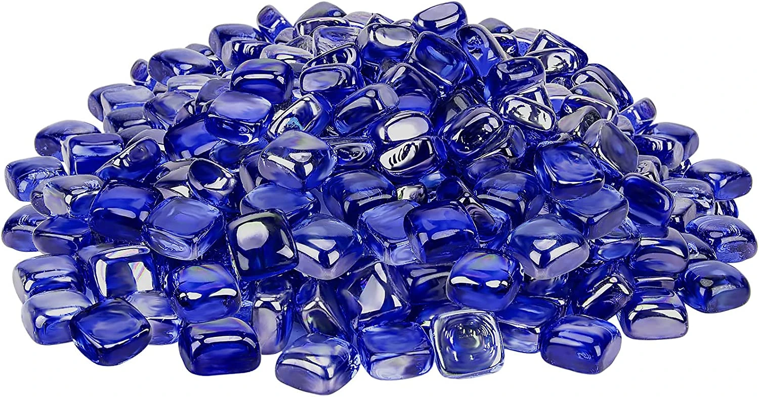 Cobalt Blue Fire Glass Cubes Tempered Rocks For Fire Pit, 10 Pounds 1/2 Inch For Natural Or Propane Fireplace 3 Cobalt Blue Fire Glass Cubes Tempered Rocks For Fire Pit, 10 Pounds 1/2 Inch For Natural Or Propane Fireplace