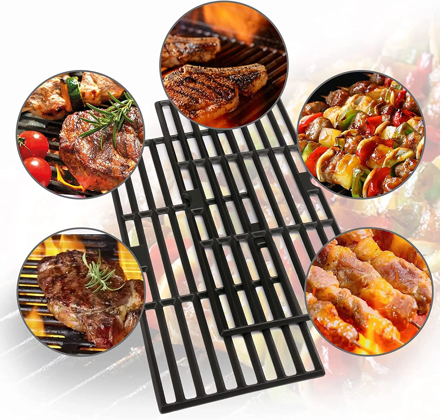 Cooking Grates Fit For Oklahoma Joe's Longhorn 12201767, 14201767, 16202046 Charcoal Gas Comb Smokers Grills 5 Cooking Grates Fit For Oklahoma Joe's Longhorn 12201767, 14201767, 16202046 Charcoal Gas Comb Smokers Grills - Image 3