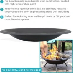 39" Wood Burning Fire Bowl For DIY Or Existing Fire Pits High Temperature Paint Finish Accessories For Outdoor Patios, Backyards & Camping Uses 13 39" Wood Burning Fire Bowl For DIY Or Existing Fire Pits High Temperature Paint Finish Accessories For Outdoor Patios, Backyards & Camping Uses -Cheap Grill Store 81DLoMojX4L. AC SL1500 1