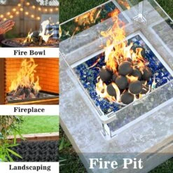 3 Inch Black Round Ceramic Fire Balls For Fire Pit, Tempered Fire Stones For Natural Or Propane Fireplace, Set Of 15 Reusable Fireballs -Cheap Grill Store 81DkkksW95L. AC SL1500