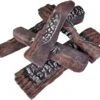 5Pcs Ceramic Wood Fake FireLogs For Indoor Gas Inserts, Ventless & Vented, Propane, Gel, Ethanol, Electric Or Outdoor Fireplaces & Fire Pits