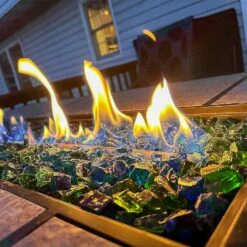 10 Pounds 1/2'' Emerald Green Tempered Fire Glass Rocks For Fire Pit For Gas Fireplace, Safe For Outdoors And Indoors Decoration -Cheap Grill Store 81EQ6uU5PUL. AC SL1500