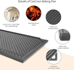 BBQ Griddle Plate Cast Iron Universal Fits, 16.45 X 9.5 Inch -Cheap Grill Store 81F9iiJUZlS. AC SL1500