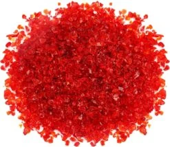 2 Lbs Jar 3-6mm Red Crushed Fire Pit Glass Glitter Glass Pebbles Gravel Stone For Crafts Resin Art, Garden Decoration, Fireplace