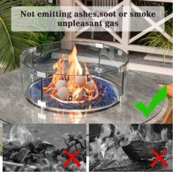 5 Inch Gray Round Ceramic Fire Balls For Fire Pit, Tempered Fire Stones For Natural Or Propane Fireplace, Set Of 6 Reusable Fireballs -Cheap Grill Store 81FxVz1MFXL. AC SL1500