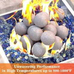 3 Inch Gray Round Ceramic Fire Balls For Fire Pit, Tempered Fire Stones For Natural Or Propane Fireplace, Set Of 15 Reusable Fireballs -Cheap Grill Store 81IZiB63NqL. AC SL1500