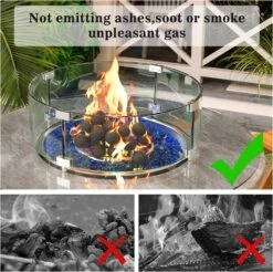 3 Inch Black Round Ceramic Fire Balls For Fire Pit, Tempered Fire Stones For Natural Or Propane Fireplace, Set Of 15 Reusable Fireballs -Cheap Grill Store 81I Ohv1mtL. AC SL1500