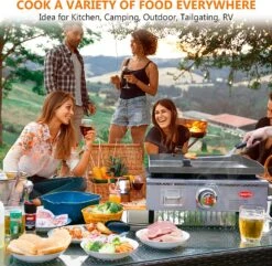 17 Inch Portable Propane Flat Top BBQ Grill Griddle For Outdoor, Camping, Kitchen, Tailgating Etc, Kit With Grill Bag -Cheap Grill Store 81Ixg6dh3eL. AC SL1500