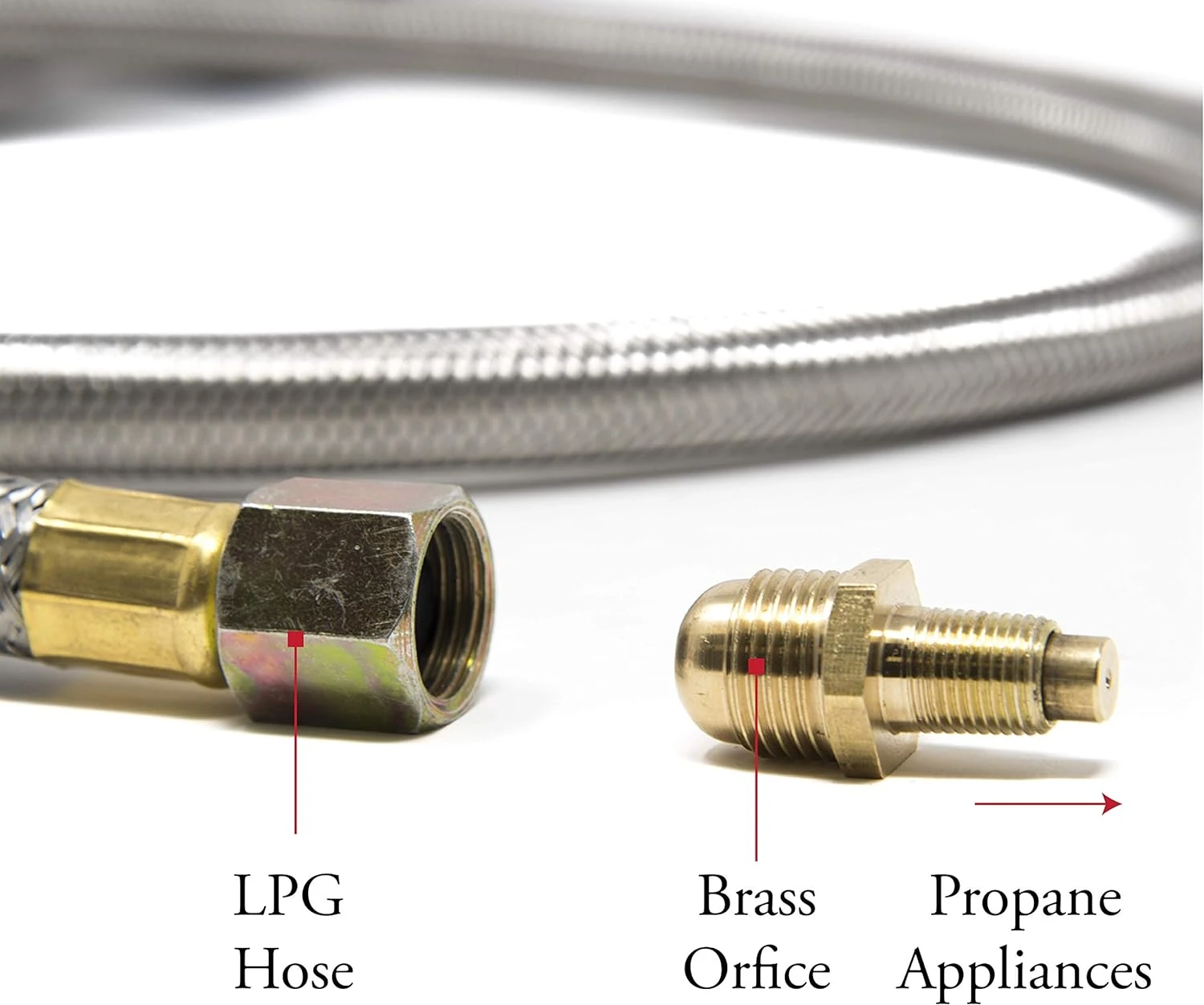 4 Feet High Hose Regulator, 3/8'' Female Flare, Up To 120,000 BTU/h, QCC-1/Type 1 4 4 Feet High Hose Regulator, 3/8'' Female Flare, Up To 120,000 BTU/h, QCC-1/Type 1 - Image 2