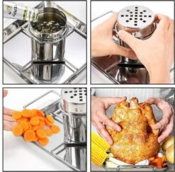 Beer Butt Can Chicken Holder Stand, Rack Tray Canister Vegetable Spike Seasoning Turkey Meat Vertical Roaster For BBQ Barbeque Grill Smoker Oven 9 Beer Butt Can Chicken Holder Stand, Rack Tray Canister Vegetable Spike Seasoning Turkey Meat Vertical Roaster For BBQ Barbeque Grill Smoker Oven -Cheap Grill Store 81K82LFSd5L. AC SL1500