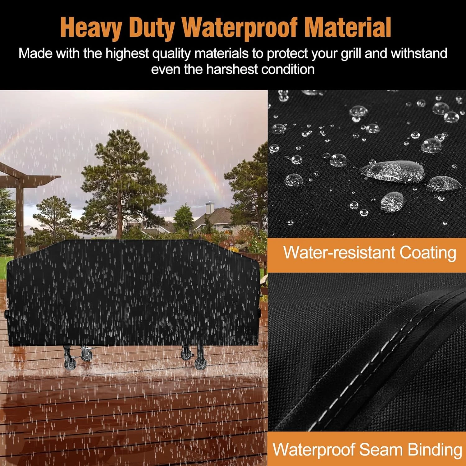 Cover Fits Blackstone 1528 36'' And Tailgater Flat Top Cooking Station And With Shelf Attached, Nexgrill, Camp Chef, Royal Gourmet 6 Cover Fits Blackstone 1528 36'' And Tailgater Flat Top Cooking Station And With Shelf Attached, Nexgrill, Camp Chef, Royal Gourmet - Image 4